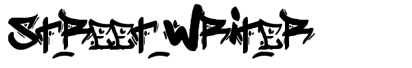 Street Writer font preview